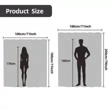 1件装优质易折叠浴帘，加厚面料，防水防霉，带挂钩，安装简便，可折叠，磁吸式设计，配有挂绳，方便收纳，适用于酒店、家庭浴室、淋浴房、家居装饰、秋季装饰、浴室配件、返校季等场合。