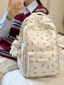 时尚女士背包，多隔层和口袋设计，经久耐用，学生背包，多功能背包，休闲背包，大容量旅行背包，返校必备