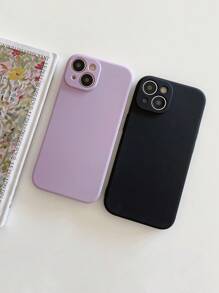3pcs Minimalist Solid Color Phone Cases, Elegant, Simple, Black, Beige, Purple Phone Cases, Affordable Price, Suitable For All Ages And Genders, Compatible With IPhone & Galaxy, Case Compatible With Iphone 17 Pro Max, Covers, Cute Phone Case, Phone 11/12/13/13 Pro Max/14/14 Pro Max/15/15 Pro Max/16/16 Pro Max, Galaxy - Multicolor - View 5