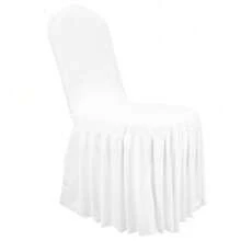 Ruffled Chair Cover Wedding Decor Pleated Long Skirt Chair Slipcover Home Hotel - 100 PCS - View 4
