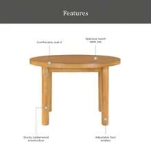 Better Homes & Gardens Adlin 39.125" Round Dining Table, Light Honey