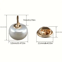 10/20 Stücke Knöpfe ohne Nähen, Faux Perlmutt Druckknöpfe, schwarz & weiß, vielseitige Brosche DIY Dekoration, ohne Nähen erforderlich