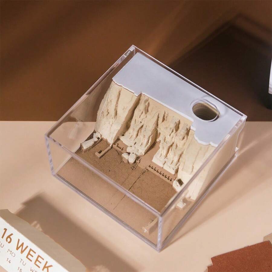 Ancient Egyptian Temple 2025 Calendar Ornament 3D Weekly Calendar Paper