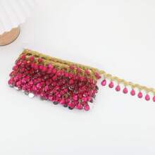 1 Yard Bobbin Fringe Lace Rhinestone Braided Ribbons 3.5cm Sewing Apparel Trims Accessories