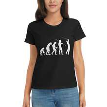 Women's Graphic Tees Golf Evolution Shirt Unisex T-Shirt Short Sleeve Casual Tee Top