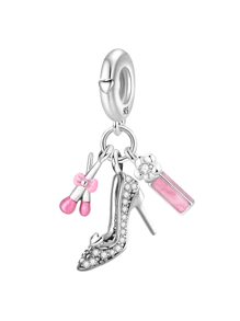 1 PC Christmas 925 Sterling Silver Romantic Travel Bead Pendant Diamond Set Pendant Charm Pendant Ball Suitable For Bracelets DIY Women's Jewelry - Silver - View 18