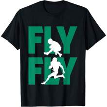 T-shirt Fly Fly Saquon Fly Football Barkley Reverse Hurdle 2024 Oversize a Maniche Corte in Cotone Pesante con Grafica Stampata, Top Casual da Donna a Maniche Corte - nero - Visualizzare 1