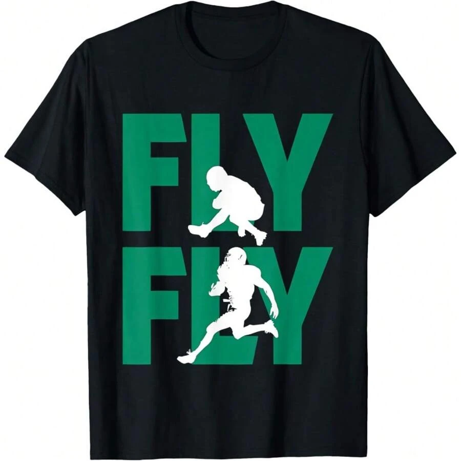 T-shirt Fly Fly Saquon Fly Football Barkley Reverse Hurdle 2024 Oversize a Maniche Corte in Cotone Pesante con Grafica Stampata, Top Casual da Donna a Maniche Corte - nero - Visualizzare 1