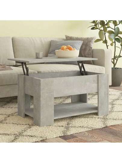 VidaXL Coffee Tafel 79x49x41 Cm Processed Wood Concrete Grijs