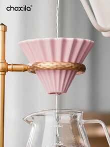 choxila 1 件陶瓷咖啡滤纸滴滤器、纸杯蛋糕手冲咖啡滤纸、永久手工咖啡滤纸杯咖啡漏斗、咖啡配件