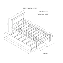MISSUNNY Sleek Modern Design Twin Size Platform Bed Frame With Integrated Trundle For Enhanced Space Efficiency, Finished In Stylish Grey For A Contemporary, Sophisticated Look