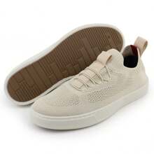 Men's Knit Slip On Casual Sneakers Various Colors Original - 米色 - 查看 3
