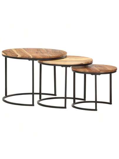 VidaXL Piece Tafel Set Solid Acacia Wood view 10