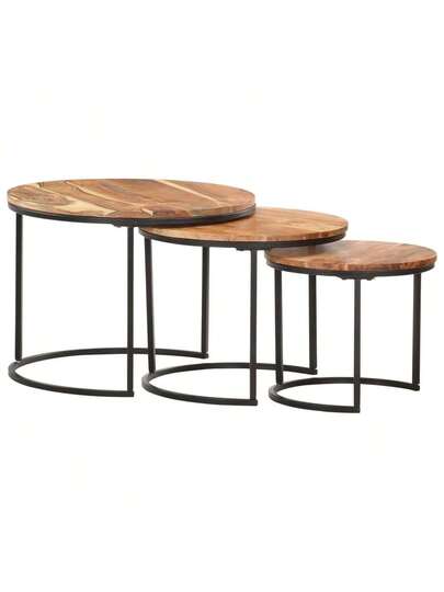 VidaXL Piece Tafel Set Solid Acacia Wood view 9