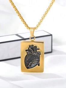 2 Stücke modische Paar Herz-zu-Herz Anhänger Halsketten, Edelstahl, luxuriöses klassisches Design, speziell für Paar zum Valentinstag, geeignet für Dates, Verlobungsgeschenk, Mutter, Muttertag, Geschenk