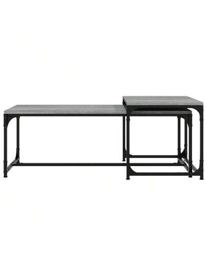 VidaXL Coffee Tables Pcs Processed Wood Grijs Sonoma Oak view 4