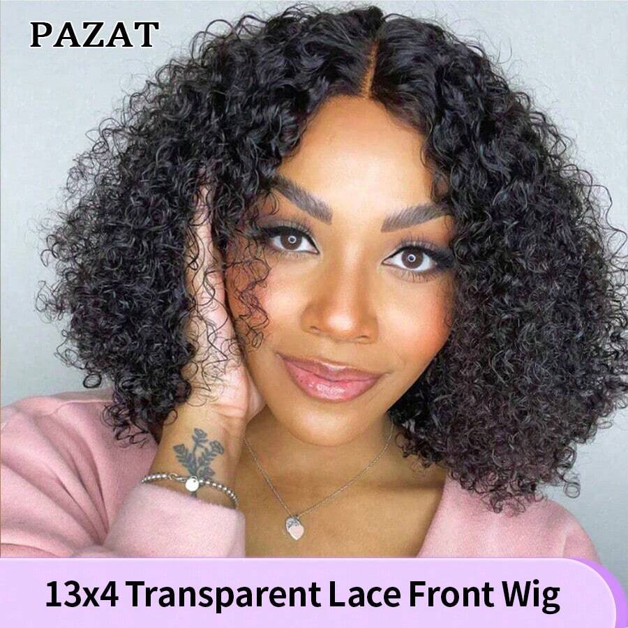Perruque Bandeau Bouclée En Cheveux Humains - Densité 180%, Noire, Naturelle - Neuf Avec étiquette