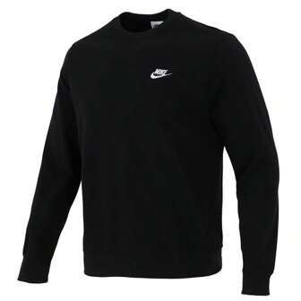 Nike ملابس علوية مريح فضفاض للرجال NSW CLUB CRW FT ، ملابس علوية رياضي للخارج والركض ، BV2667-010