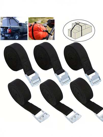 Black 1 Piece Lashing Strap Cargo Lashing Strap Up Motorcycle Truck Pallet Cargo Baggage Lashing Strap Holder