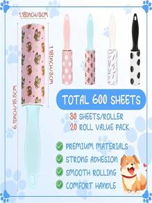 20/5/4/3/2/1 Pc Mini Lint Roller For Pet Hair And Clothes Lint Roller Travel Size Clothes Roller Lint Removers Sticky Lint Removing Tool For Travel, Gift Bags, Furniture, Car Seats