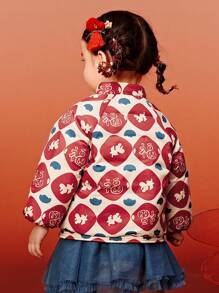 mini bala Mini Bala Baby Girl' Winter Katoenen Jas, Nieuwjaar Waterbestendige Buitenkleding