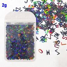 12 Colors Letters Art Glitters Sequins, Laser Gold 3D Letter Flakes Alphabet Epoxy Resin Art Presents Designs, Accessories For Women Girls Valentine's Day Love Gifts, Decorations Shine Letters DIY Art Stickers Decals