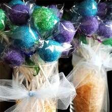 50/100 piezas Bolsas de celofán transparentes y de colores, bolsas de plástico OPP transparentes para empaquetar caramelos, chupetes, galletas, regalos, favores de fiesta, suministros de hornear