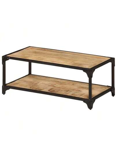 VidaXL Coffee Tafel 90x45x35 Cm Solid Rough Mango Wood