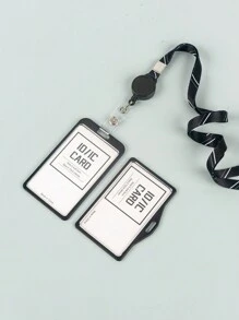 Neck Hanging Zipper Card Organizer PU Leather Portable Lightweight For Teacher Student Work Stuff(Excluding Cards) Gifts For Teachers Photo Card Holder Wallet Business Card Holder Credit Card Holder Teacher Lanyard With Id Holder Card Holder Women For Women For Men Card Wallet - Multicolor - View 8