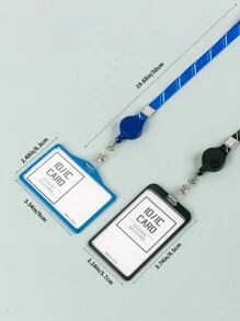 Neck Hanging Zipper Card Organizer PU Leather Portable Lightweight For Teacher Student Work Stuff(Excluding Cards) Gifts For Teachers Photo Card Holder Wallet Business Card Holder Credit Card Holder Teacher Lanyard With Id Holder Card Holder Women For Women For Men Card Wallet - Multicolor - View 4