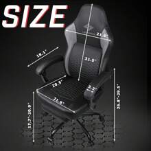 Big And Tall Gaming Chair 400lb Weight Capacity,Gamer Chairs For Adults,Video Game Chair Wth Footrest,Racing Style Computer Gamer Chair With Headrest And Lumbar Support, Christmas Thanksgiving Cyber Monday Gift - Đen + Xám - Xem 3