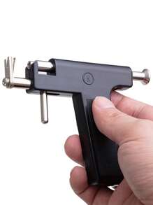 1pc 4mm Ear Piercing Gun, Stainless Steel Mini Piercing Earring Gun, Low-Pain Ear Piercer, Ear Hole Punch