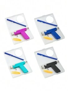 1pc 4mm Ear Piercing Gun, Stainless Steel Mini Piercing Earring Gun, Low-Pain Ear Piercer, Ear Hole Punch