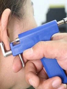 1pc 4mm Ear Piercing Gun, Stainless Steel Mini Piercing Earring Gun, Low-Pain Ear Piercer, Ear Hole Punch