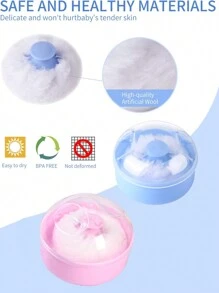 2pcs/1pc Velvet Loose Powder Puff, Powder Puff Box, Hair Salon Hair Cleaning Powder Puff, Talcum Powder Puff Box,Cheap,Stocking Stuffers,Makeup,Makeup Tools,Cheap Stuff,Gifts,Gifts For Women,Christmas Gifts - Multicolor - View 6