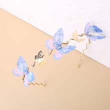 2 件蝴蝶头带 - 防滑长发头带，优雅时尚发饰，适合婚礼、派对和日常佩戴发箍 - 彩色 - 查看 3