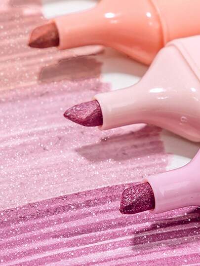 4 Stücke Set mit funkelnden fluoreszierenden Stiften, damit Schüler in Notizbüchern Markierungen und Hervorhebungen vornehmen können