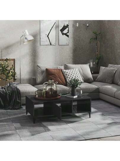 VidaXL Coffee Tafel 103.5x60x35 Cm Processed Wood High Gloss Grijs view 3