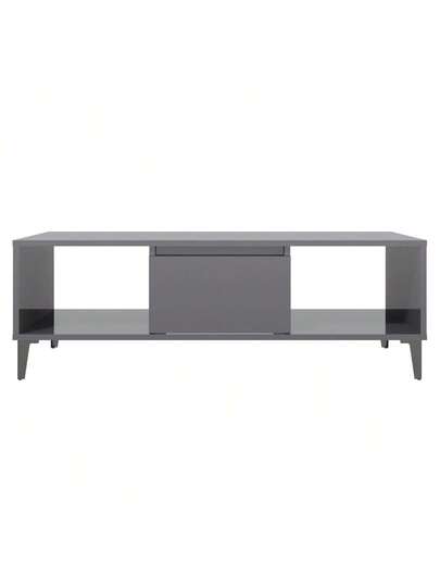 VidaXL Coffee Tafel 103.5x60x35 Cm Processed Wood High Gloss Grijs view 5