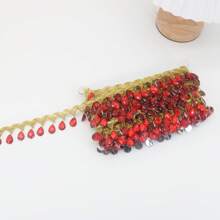 1 Yard Bobbin Fringe Lace Rhinestone Braided Ribbons 3.5cm Sewing Apparel Trims Accessories