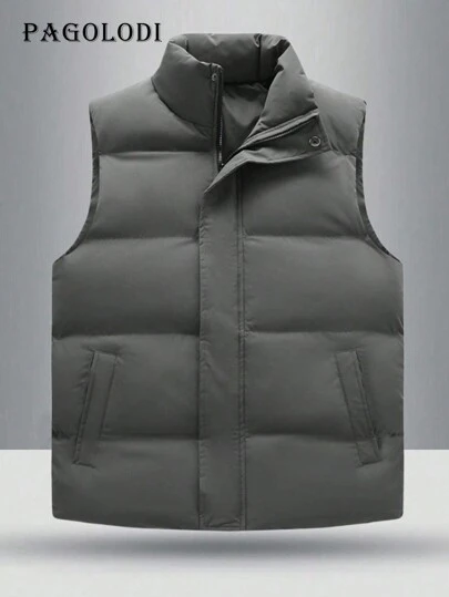 2024 New Men's Casual Sleeveless Vest Autumn Winter Unisex Padded Waistcoat Jacket, Couples Slim Fit