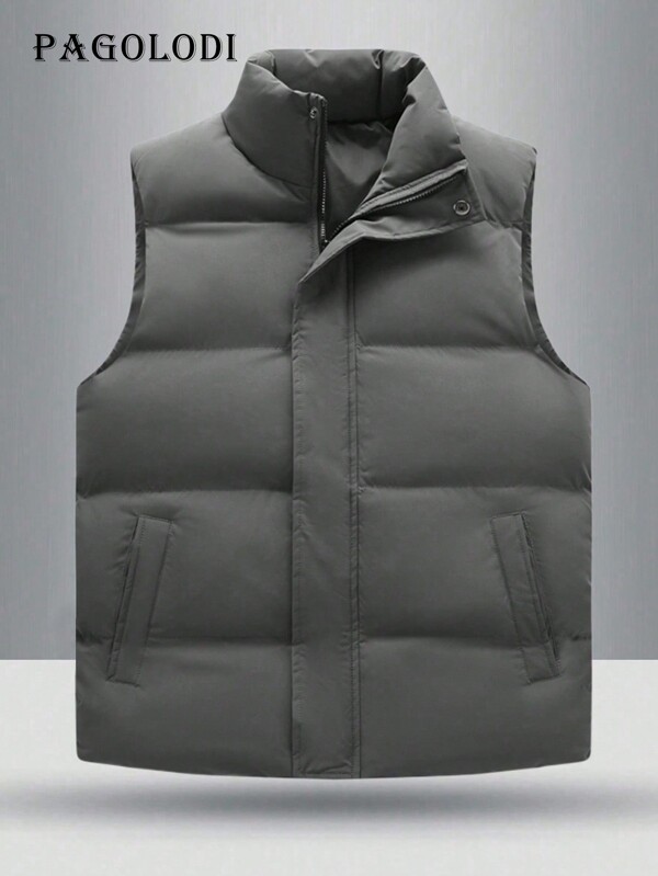 2024 New Men's Casual Sleeveless Vest Autumn Winter Unisex Padded Waistcoat Jacket, Couples Slim Fit