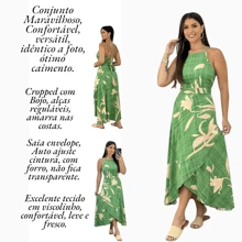 Women's Set Wrap Skirt And Cropped Top, Long Wrap Skirt And Tie-Back Top, Skirt + Cropped Top Set In Formal Dress, Formal Dress, Party Wear - 花綠4 - 查看 2