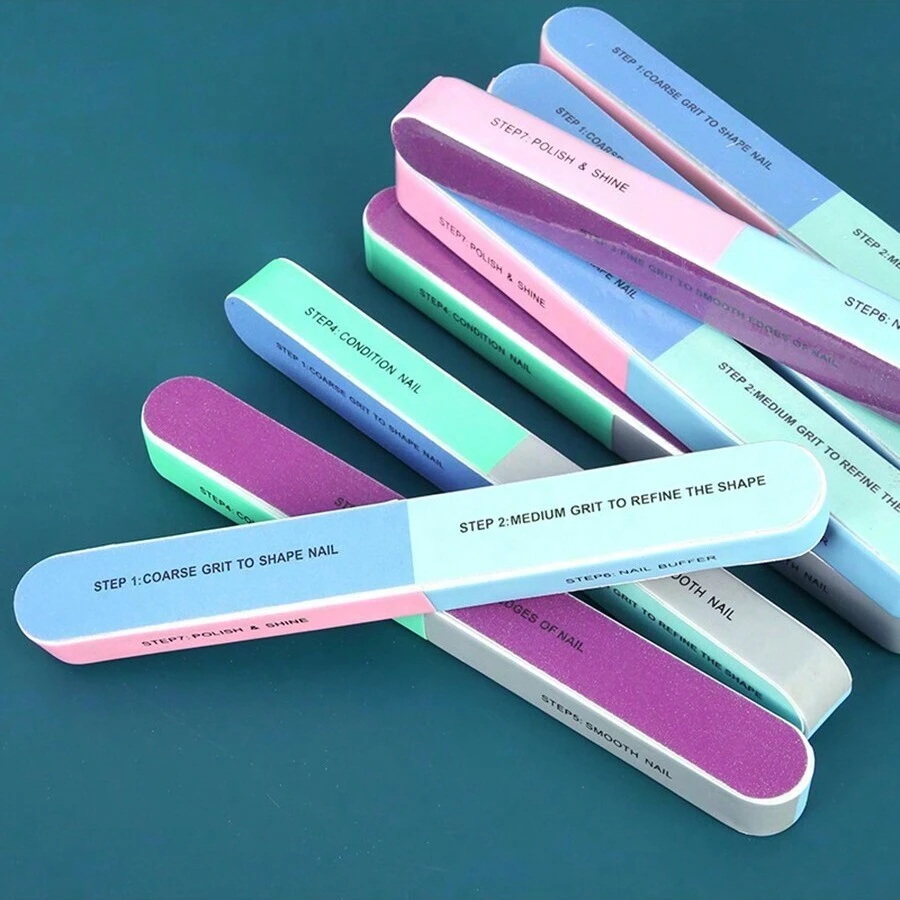 1 Nail Polishing Tool, 7 Surface Sanding Strips, Polishing Nail Files, 7 Types Of Gravel, Multi-Purpose Wiping, Silver Jewelry Polishing, Model Tool - Multicolor - View 1