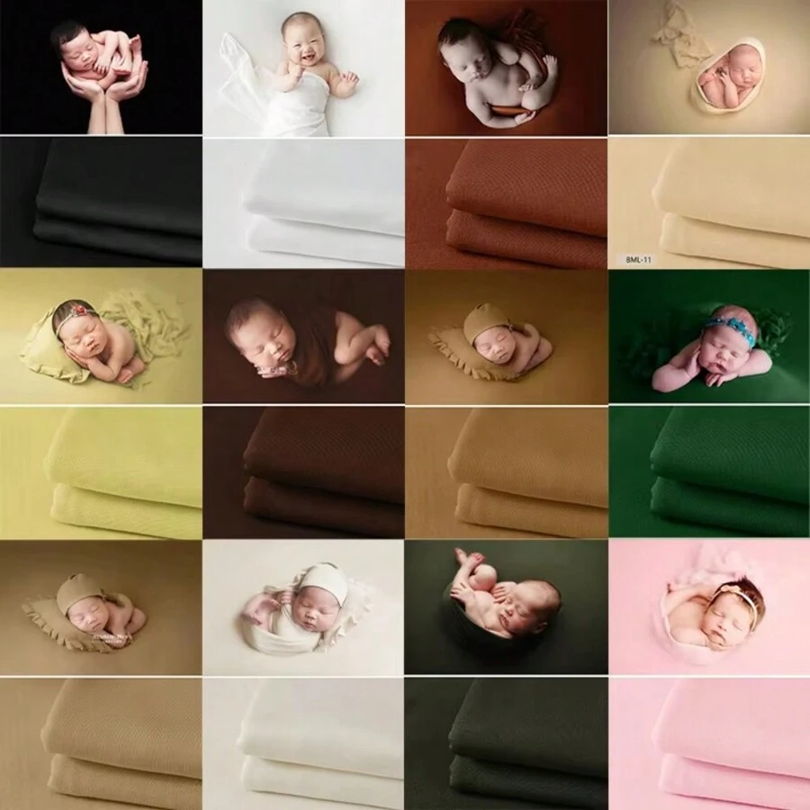 40x170cm Stretchy Swaddle Blanket, Newborn Photography Props For Baby Boys & Girls, Soft Wrap Blanket For Infant, Baby Party & Easter Gift