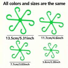 4个塑料茎夹，耐用葡萄藤支撑夹，多功能装饰花园茎栅栏 - 彩色 - 查看 9