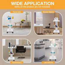 WUPYI Rolling Trolley Beauty Salon Cart Storage Organizer Stand White Outdoor Decor - White - View 10