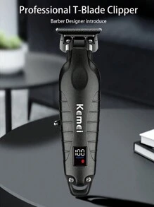 Kemei KM-2293 Professionell Haarschneidemaschine Nullklinge Trimmer Geschnitzte Schermaschine für Salon-Nutzung, Metallgehäuse T-Klinge Trimmer mit LCD-Display für Männer Hausgebrauch, aktualisiertes Design von 2299, Urlaubsgeschenk Neujahr für Männer