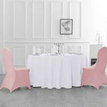 Khăn trải bàn tròn Centerpieces, khăn trải bàn tròn màu trắng trang nhã, khăn trải bàn tròn bằng polyester, không đường may, phù hợp với bàn tròn, vải có thể giặt, thích hợp cho tiệc buffet, bàn ăn, bàn cà phê, tiệc tùng, sinh nhật, quán cà phê, tiệc chiêu đãi, dã ngoại, cắm trại, tiệc nướng BBQ, trong nhà, ngoài trời và sử dụng hàng ngày. - Nhiều màu - Xem 8