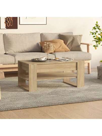 VidaXL Coffee Tafel 102x55x45 Cm Processed Wood Sonoma Oak